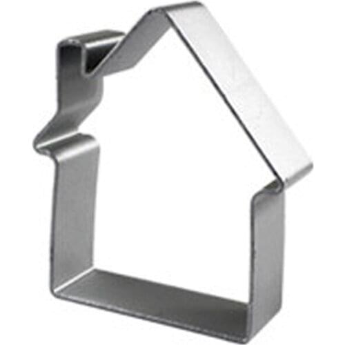 House Stereoscopic Cookie Cutter Aluminum Alloy Biscuit Kitchen Baking Cake Fruit Knife Embossing Printing Tools