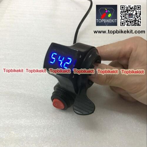 Ebike Throttle 24V / 36V / 48V / 60V / 72V Thumb Throttle with 3 Speed Switch LED voltage display for ebike /Ebike DIY Parts