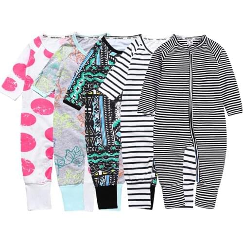 Hot Style Red Print Blue Flower Cotton Infant Baby Jumpsuit Clothing Rompers for Newborn Boys and Girls