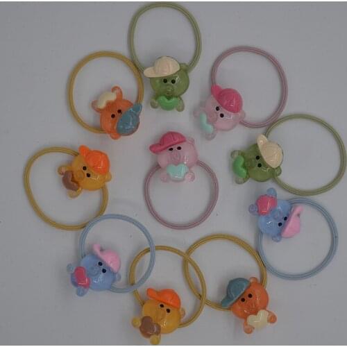 Ins Wind Make Strange Hair String Tie Hair Rubber Band Female Do Not Hurt Hair Accessories Hair String Fashion bear hair ri