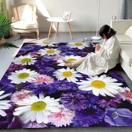 Valentines Day Carpets For Living Room Bedroom Area Rugs Wedding Hallway Floor Mat Rose Carpet Flowers Room Printed 3D Girl Big