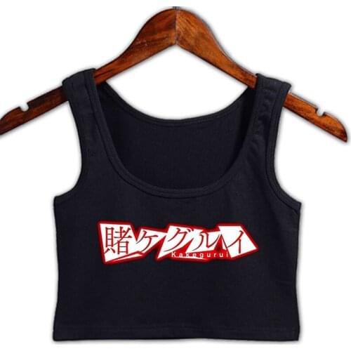 Kakegurui Crop Top Graphic Summer Personalized White Tops Pictures O Neck Normal Comical Anime Tank top Vest