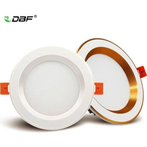 [DBF]Round Ceiling Recessed LED Downlight Dimmable 7W 10W 12W LED Ceiling Spot Lamp with AC85-265V LED Driver for Kitchen Living