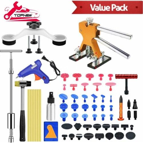 Paintless Dent Puller Kit Repair Dents in All Parts of The Car Slide Hammer Dent Remover for Big Dents Bridge Dent Puller Repair