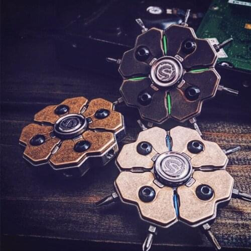 1PC EDC Titanium Alloy Screwdriver Wrench Combination Tool kit Plum Wrench Multifunction Tool Rotating Decompression Glow Toy