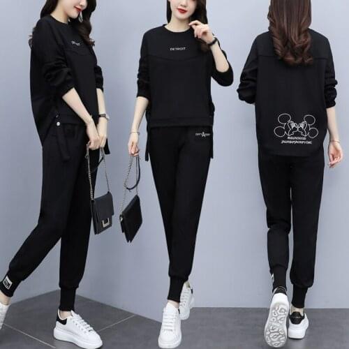 Autumn Casual Two-piece Set Plus Size Fashion Top&pants Set 2 Piece Set Women Ensemble Femme Survetement Clothes For Women