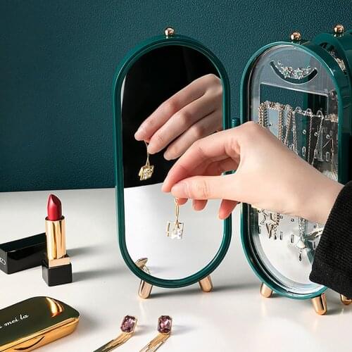 Portable Travel Jewelry Display Case Earring Necklace Hanger Holder Jewelry Organizer Home Box Supplies