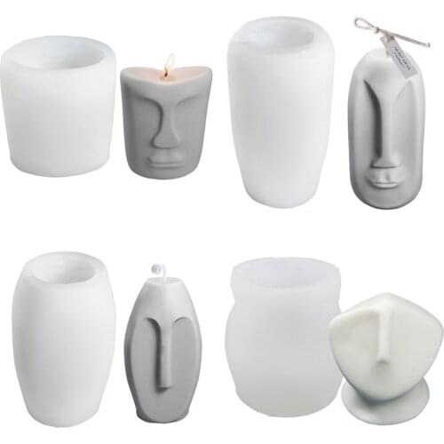 Face scented candle silicone mold Diy Aromatherapy Gypsum Soap Making Home Decoration