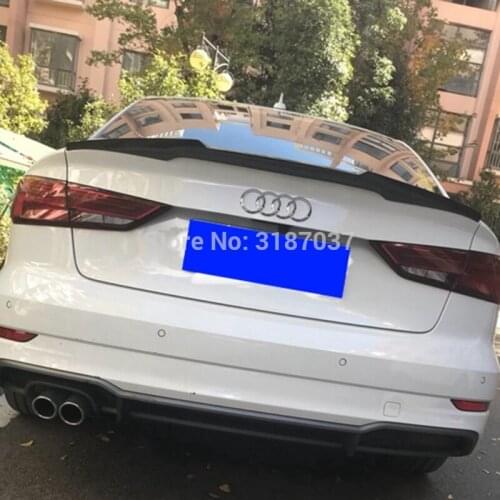 For Audi A3 Spoiler 2012 2013 2014 ABS Plastic Unpainted Color Rear Roof Spoiler Wing Trunk Lip Boot Cover Car Styling