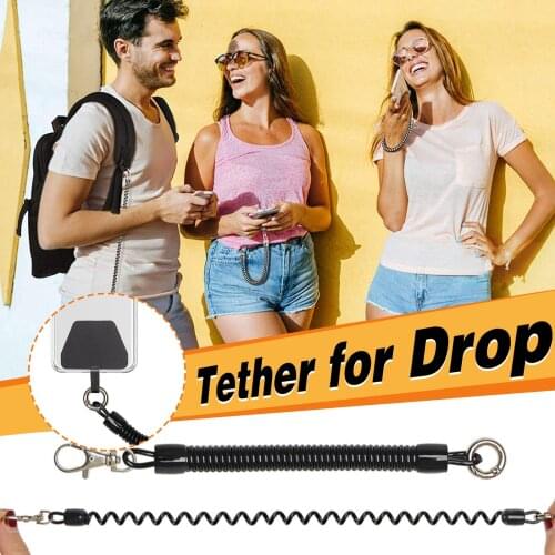 Universal Phone Case Anchor And Tether For Drop Protection Phone Safety Tether Adjustable Detachable Accessories Phone Lanyard