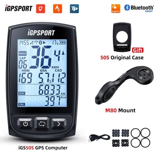 IGPSPORT IGS50E GPS Cycling Computer Wireless IPX7 Waterproof Bicycle Digital Stopwatch Speedometer ANT+ BLE 4.0 Odometer