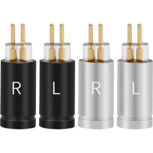 0.78mm Earphone Pin Plug Acoustics Terminals 2 Pin Speakon Connector For UM3X W4R UE11 UE18 Headphone Adapter Frosted Shell