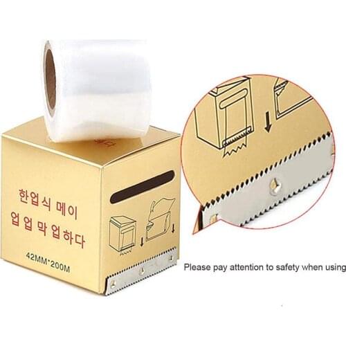 1 Roll 42MM*200M Microblading Tattoo Wrap Disposable Clear Preservative Tattoo Film Tattoo Eyebrow Permanent Makeup Supplies New