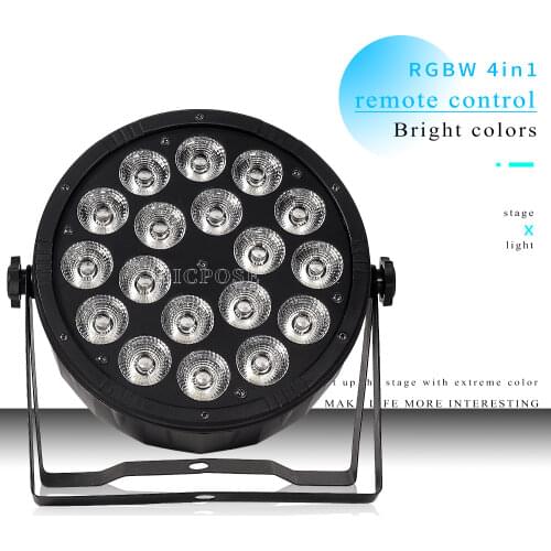 18x12w stage light 18x12W led Par lights RGBW 4 in 1 flat par led dmx512 disco led light professional stage dj equipment
