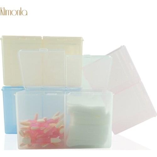 2 Grits Cotton Wash Towel Nail Art Container Plastic Rhinestone Jewelry Storage Box Organizer Box Manicure Tools