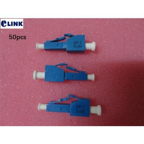 50pcs LC/UPC fiber attenuator 5db Female to Male plug type SM FTTH Optical fibre LC UPC 5db attenuator factory sales ELINK