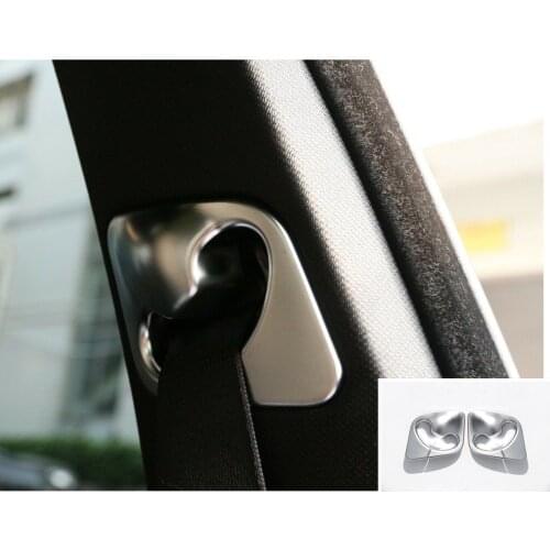 ABS Chrome Seat Safety Belt Cover Trim Sticker For BMW X5 X6 F15 F16 2014-2017