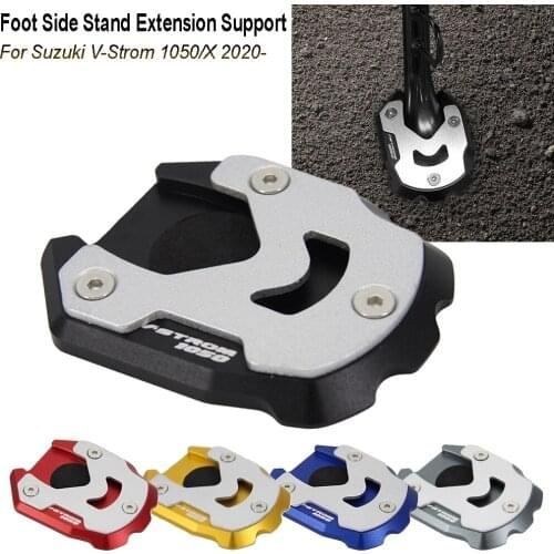 Motorcycle Accessories Kickstand Sidestand Stand Extension Enlarger Pad CNC For SUZUKI DL1050 V-Strom DL1050XT VStrom 2020