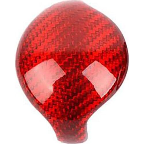 Auto Carbon Fiber Red Sticker Gear Shift Knob Cover Trim for Ford Mustang 2015-2019 Car Interior Accessories