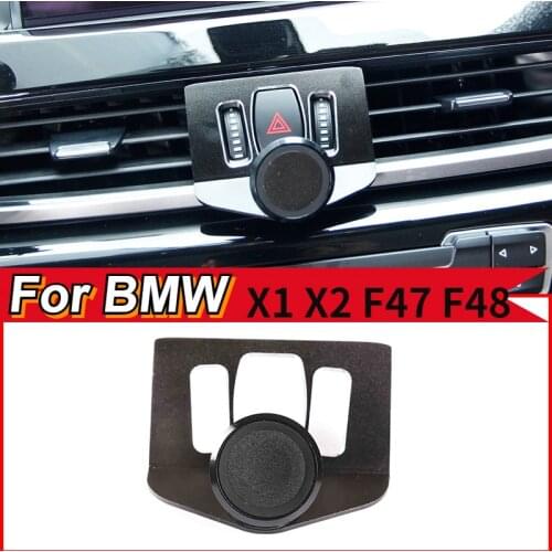 Car Accessories For BMW X1 X2 F47 F48 16-20 Aluminum alloy Air Vent Mobile Phone Holder Magnetic Car Phone Holder (Without LoGo)