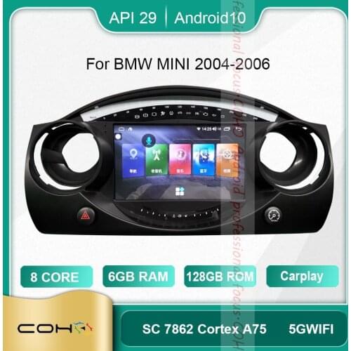 COHO For BMW MINI 2004-2006 Android 10.0 Octa Core 6+128G Car Multimedia Player Stereo Receiver Radio