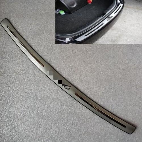 For Mazda 6 2004-2013 Door Sill Stainless Steel Rear Bumper Protector Trunk Guard Tread Plate Trim