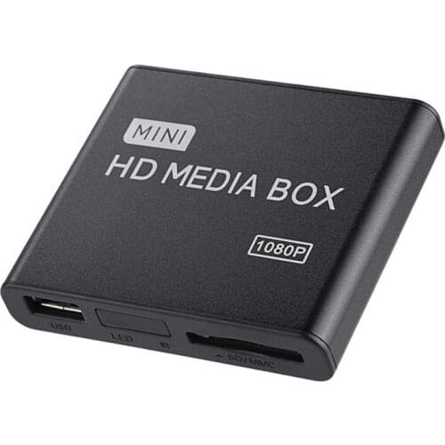 Full HD Mini Box Media Player 1080P Media Player Box Support USB MMC RMVB MP3 AVI MKV For Home (EU Plug)