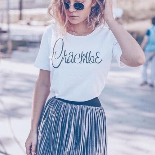 Russian Letter Happiness Print for Summer Women T Shirt Aesthetic Round Neck Casual Tshirts Ropa De Mujer Fashion Female Tops