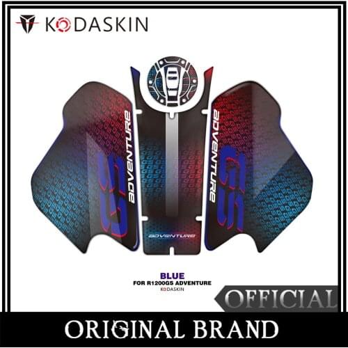 KODASKIN 3D Printing Gas Cap Tank Traction Pad Knee Fuel Side Grip for BMW R1200GSAdventure R1200GS ADV 2018-2019 Blue