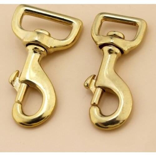 Brass Bolt Snap Hook Swivel Eye Trigger Lobster Hook Leather Craft Bag Strap Belt Clasp Heavy Duty Pet Dog Rope Leashes Clip