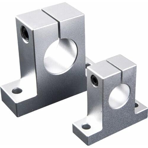 4pcs Linear Optical Axis Vertical Support Fixed Bracket Fixing Aluminum Alloy Bearing Frame Polished Rod Holder Dia 8mm-13mm