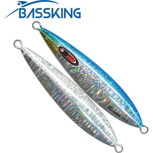 TAF HOT Metal Luminous Slow Jigging Bait 60g 80g 100g 160g 200g Quality Professional Fishing Lure Ocean Jig Spoon Trolling Bait