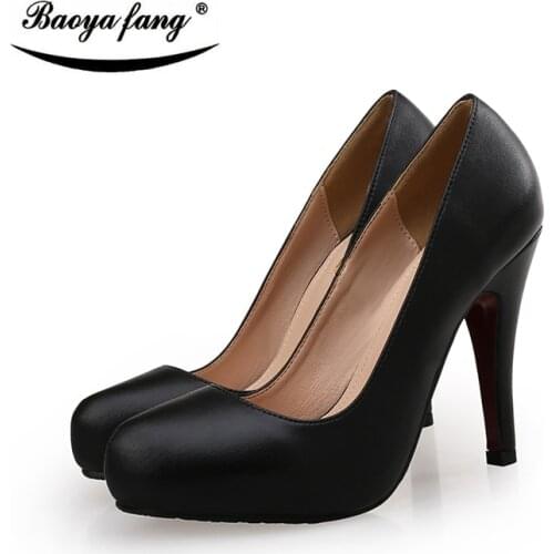 Fashion women high heels Pumps woman Round toe Party shoes office lady Pumps black/purple/Nude color High shoes