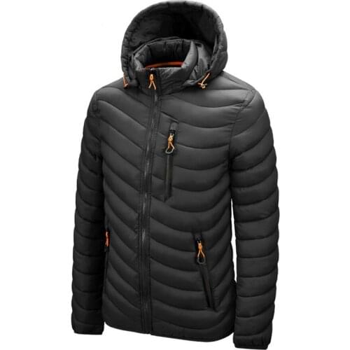 2020 New Winter Ultralight Jacket Men Lightweight Cotton Warm Coats Man Autumn Casual Warm Classic Hooded Jackets Simple Clothes