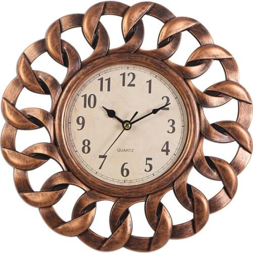 Wall clock bedroom clock round clock 10 inch living room retro mute quartz clock fashion creative wall watch