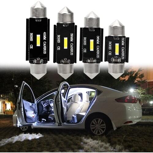License Plate Light Car Interior Dome Lamp CSP Chips 31mm 36mm 39mm 41mm C10W Led Bulb Festoon C5W LED CANBUS DC 12V
