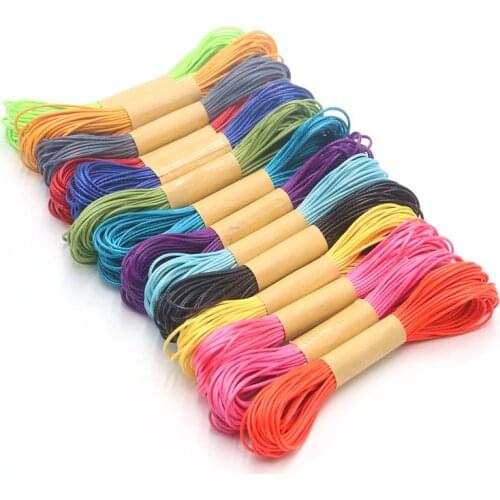 New product diameter 1 mm round 14 colors optional jewelry bracelet leather rope gift rope DIY necklace making crafts 10 m