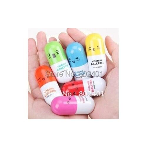 Wholesales, hot selling, free shipping, vitamin ball pen, face, countenanceprinted