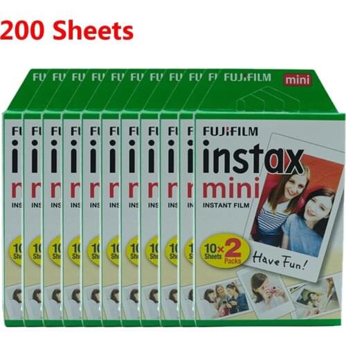 Original 10-200 Sheets Fuji Fujifilm instax mini 11 9 films white Edge 3 Inch wide film for Instant Camera mini 8 9 11 7s 25