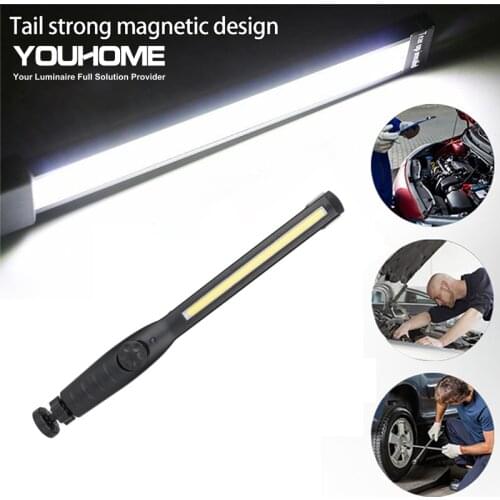 Portable Work spotlight 360° COB LED waterproof Magnetic Hanging Hook Lamp Camping Car Repairing Bar Light USB Rechargeable