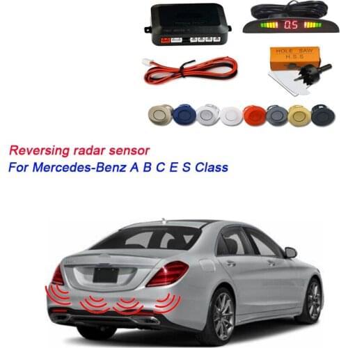Reversing radar car collision avoidance 4 probe is suitable For Mercedes-Benz A B C E S class models LED display distance safety