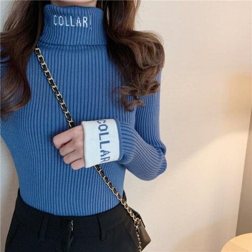 Woman Sweaters Autumn Winter Turtleneck Sweater Female 2020 Pullover Multicolor Slim Sweater Femme Chandails Pull Hiver