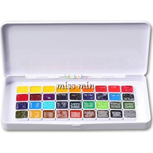 M.Graham Artist Quality Watercolor Paint Made with Natural Blackberry Honey,24 /36 Colors 0.8ml Small Tin Box Aquarelle Supplies