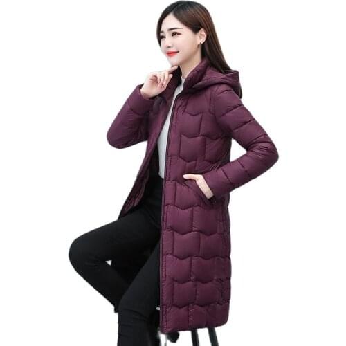 Women Winter Hooded Glossy Big Pocket Long Coat Puffer Jacket Cotton Padded Parkas Outwear Overcoat
