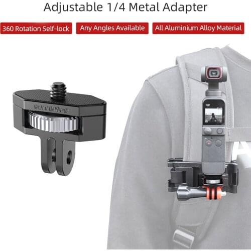 1/4 Adapter for Insta360 One X2 Metal 360 Degree Adjustable Adapter for DJI POCKET 2 Insta360 ONE X2/X SLR Camera Accessories