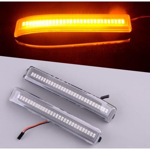 1Pair Sequential LED Clear Lens Side Mirror Signal Marker Light Fit For Ford F-150 Lincoln Mark LT 9L3Z-17E749-AA 9L3Z-17E748-AA