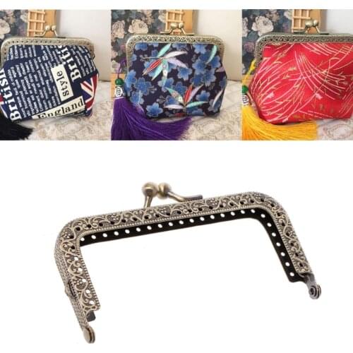 1Pc DIY Purse Handbag Coins Bags Metal Kiss Clasp Lock Frame DIY Craft 10.5cm