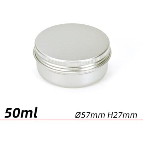 10pcs 50g Silver Metal Aluminum Round Tin Coffee tea Can Box Empty Cosmetic Cream Jar Container