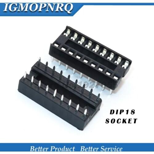 10PCS DIP18 IC socket DIP chip test socket 18PIN DIP-18 18PIN adapter 2.54MM pitch connector