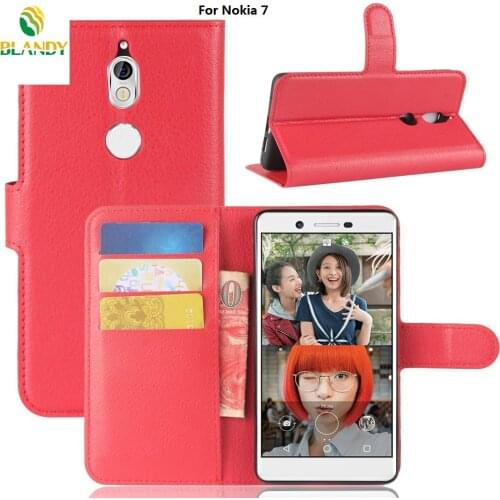 10pcs/lotFree shipping For Nokia 9 Litchi Lychee design Credit Card Wallet Stand Flip leather case For Nokia 6 7 8 2